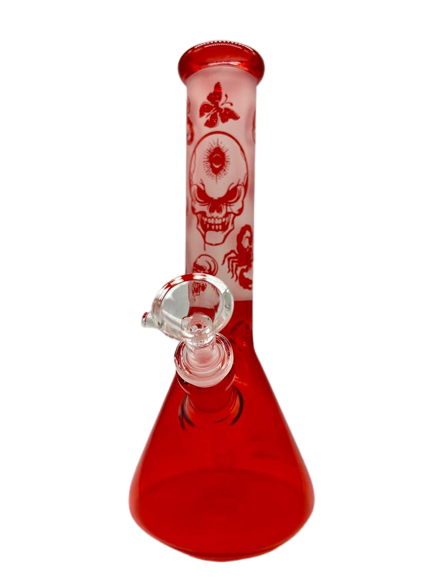 Red Skull Design Oil Pourer Glass 26cm
